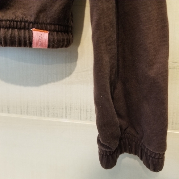 {S} The Normal Brand Saint Louis Brown Half Zip Cropped Pull Over Cinch Waist - Picture 4 of 9